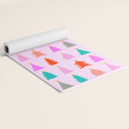 Christmas Tree Pattern on Pink Yoga Mat Gallery Image 2