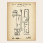 Elevator vintage patent Poster Gallery Image 4