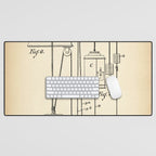 Elevator vintage patent Desk Mat Gallery Image 1