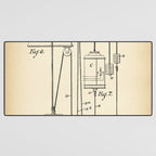 Elevator vintage patent Desk Mat Gallery Image 3