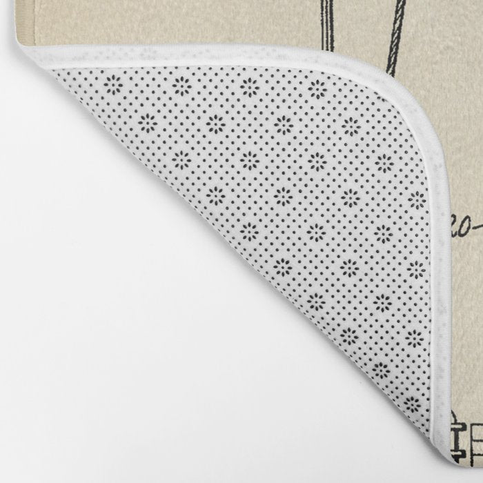 Elevator vintage patent Bath Mat Gallery Image 2