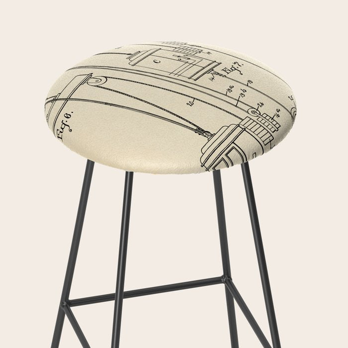Elevator vintage patent Stool Gallery Image 2