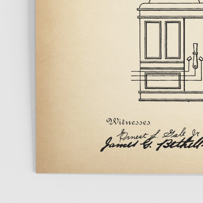Elevator vintage patent Poster Gallery Image 3