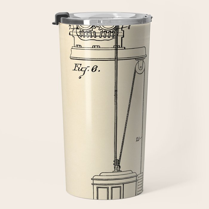 Elevator vintage patent Travel Mug Gallery Image 3