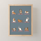 English Bulldog Yoga Mini Art Print Gallery Image 1