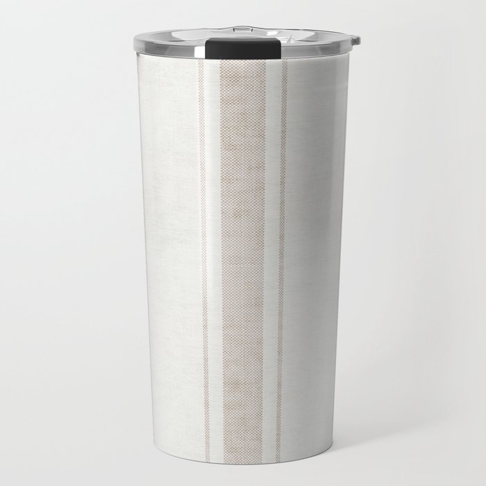AEGEAN BOLD TICKING STRIPE JUTE Travel Mug Gallery Image 1