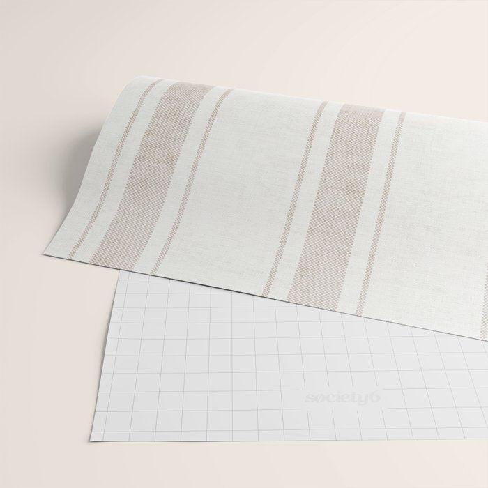 AEGEAN BOLD TICKING STRIPE JUTE Wrapping Paper Gallery Image 2