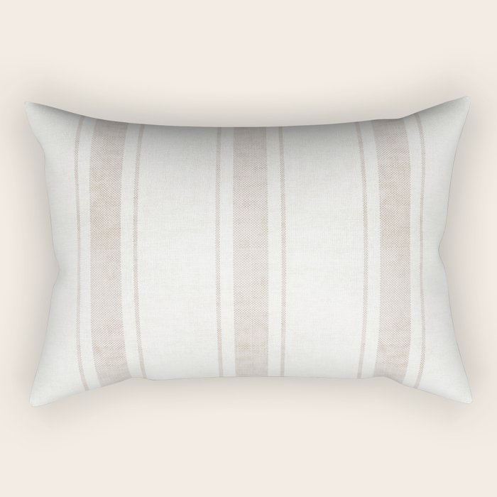 AEGEAN BOLD TICKING STRIPE JUTE Rectangular Pillow Gallery Image 2