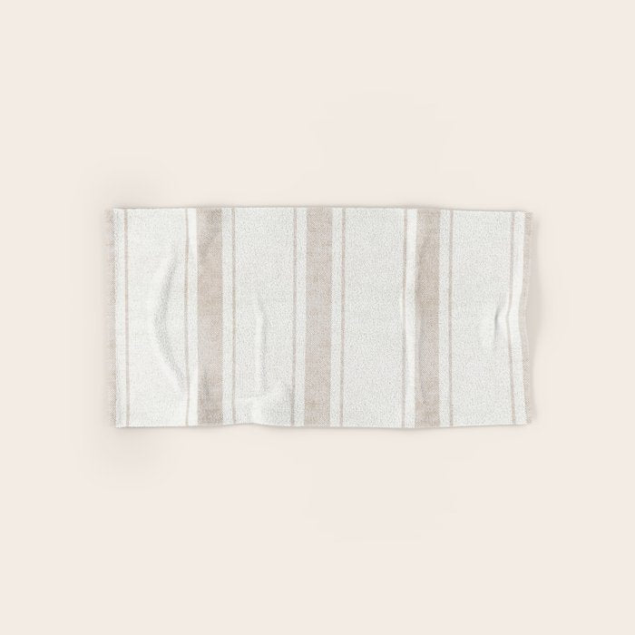 AEGEAN BOLD TICKING STRIPE JUTE Bath Towel Gallery Image 1