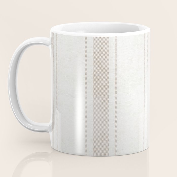 AEGEAN BOLD TICKING STRIPE JUTE Coffee Mug Gallery Image 3