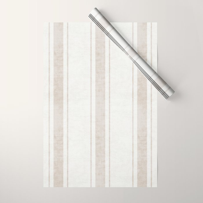 AEGEAN BOLD TICKING STRIPE JUTE Wrapping Paper Gallery Image 1