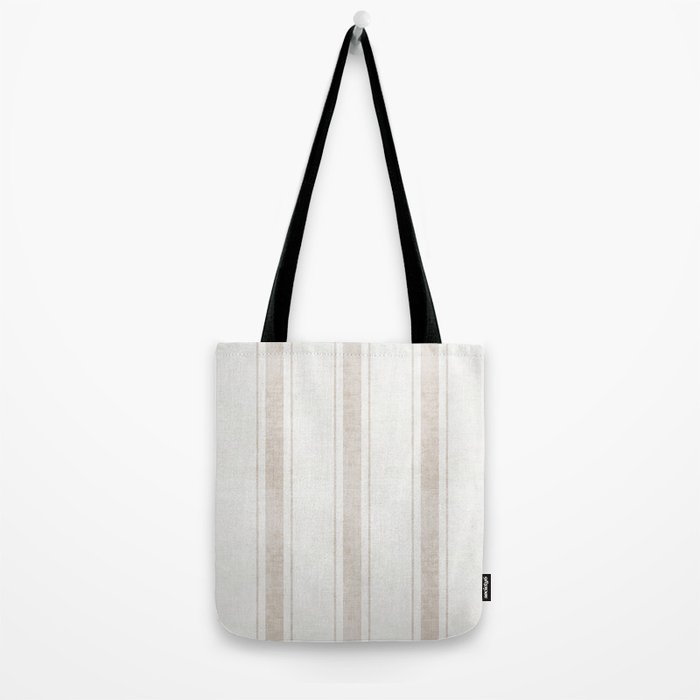 AEGEAN BOLD TICKING STRIPE JUTE Tote Bag Gallery Image 2