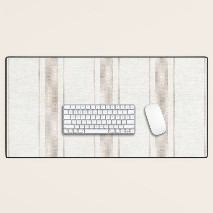 AEGEAN BOLD TICKING STRIPE JUTE Desk Mat Gallery Image 1