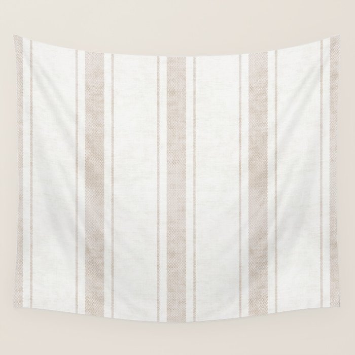 AEGEAN BOLD TICKING STRIPE JUTE Wall Tapestry Gallery Image 1