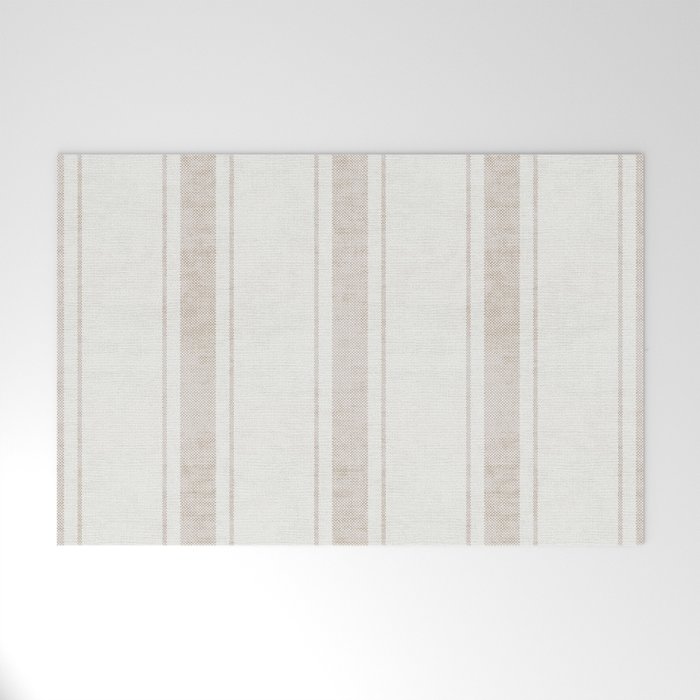 AEGEAN BOLD TICKING STRIPE JUTE Welcome Mat Gallery Image 1