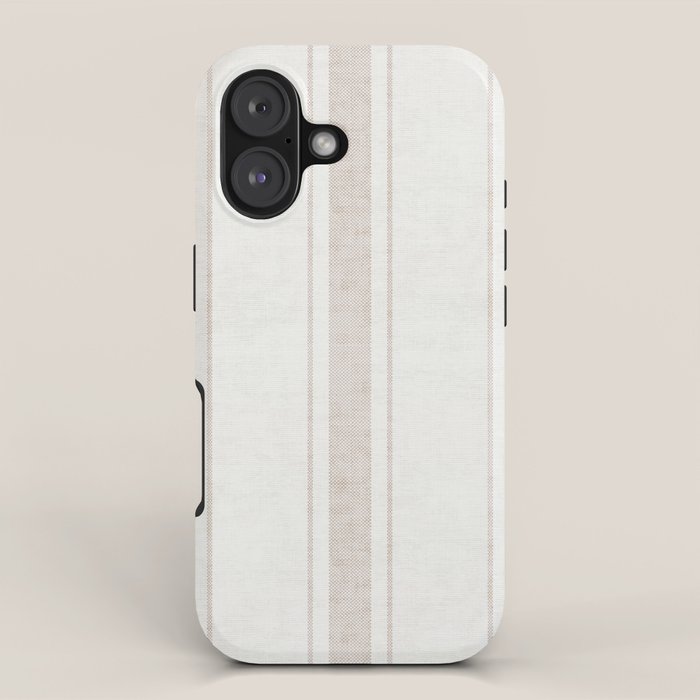 AEGEAN BOLD TICKING STRIPE JUTE iPhone Case Gallery Image 1