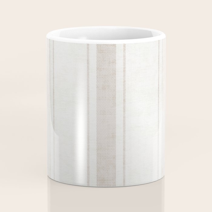 AEGEAN BOLD TICKING STRIPE JUTE Coffee Mug Gallery Image 4