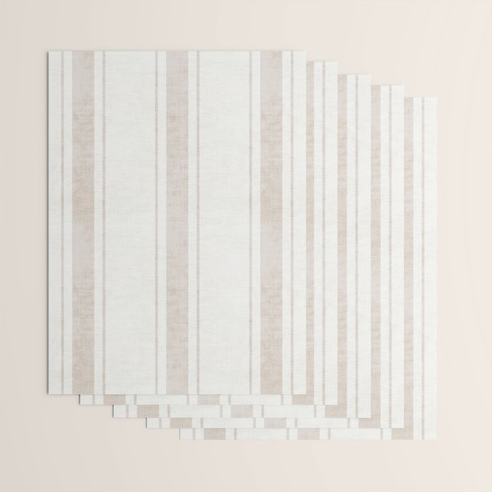 AEGEAN BOLD TICKING STRIPE JUTE Wrapping Paper Gallery Image 3