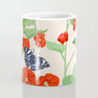 Hollyhock and Butterflies Coffee Mug Gallery Image 4