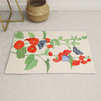 Hollyhock and Butterflies Rug Gallery Image 1