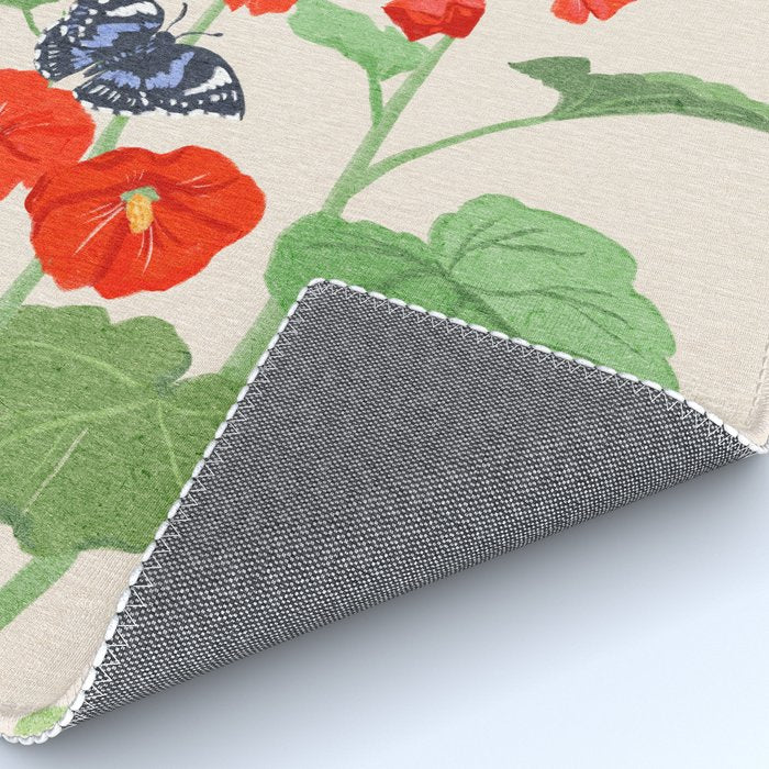 Hollyhock and Butterflies Rug Gallery Image 4