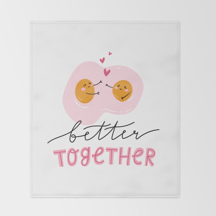 Cute eggs - better together Throw Blanket Gallery Image 2