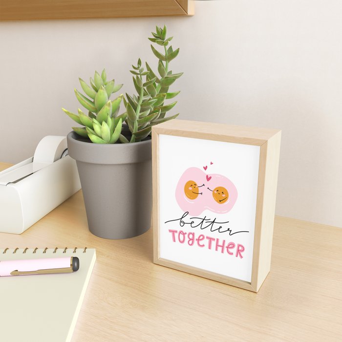 Cute eggs - better together Mini Art Print Gallery Image 2