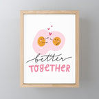 Cute eggs - better together Mini Art Print Gallery Image 1