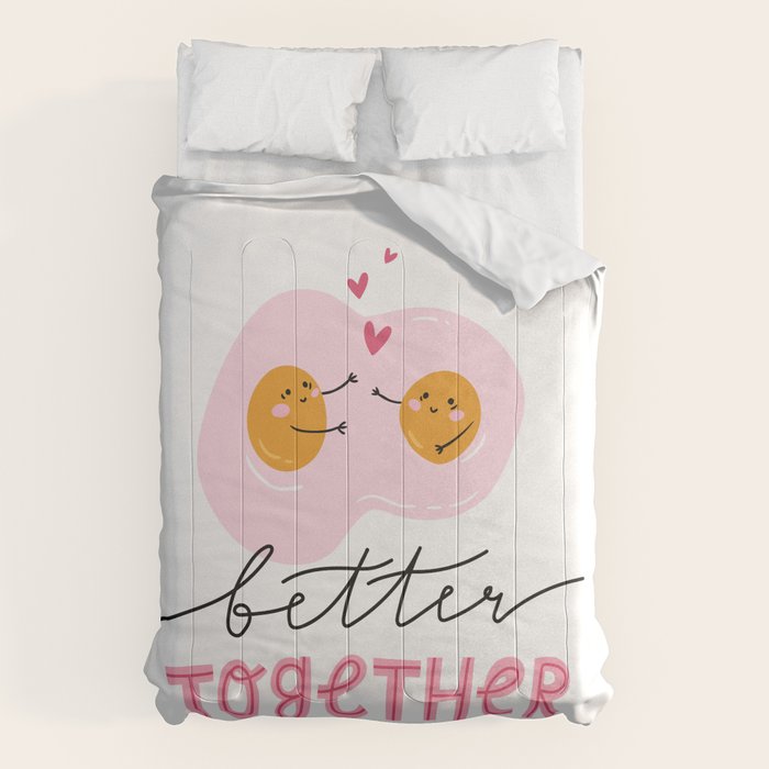 Cute eggs - better together Comforter Gallery Image 6