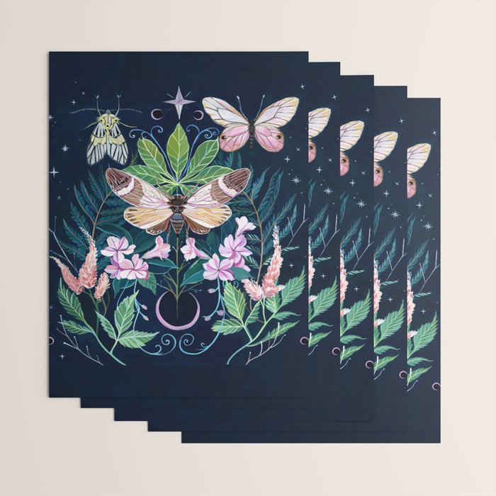 Cicada Moon Wrapping Paper Gallery Image 3