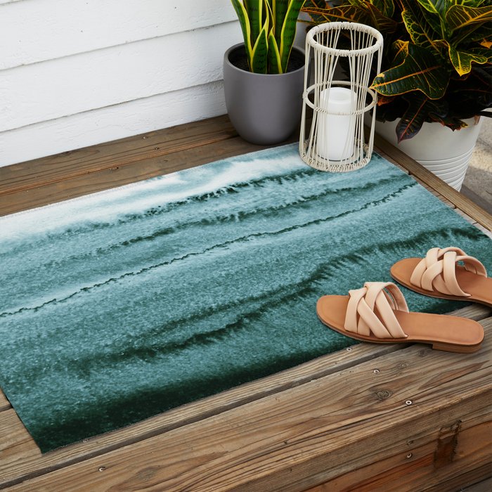 WITHIN THE TIDES - OCEAN TEAL Outdoor Rug Gallery Image 2