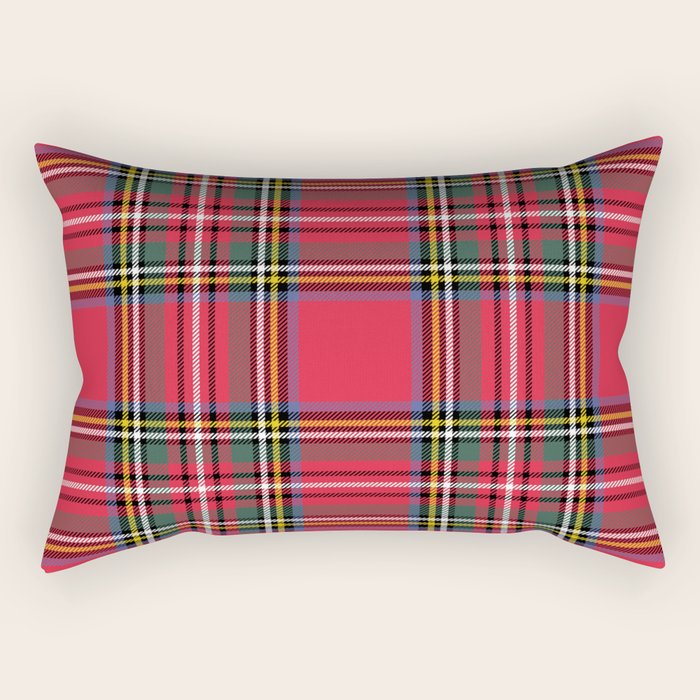 Red Tartan Rectangular Pillow Gallery Image 1