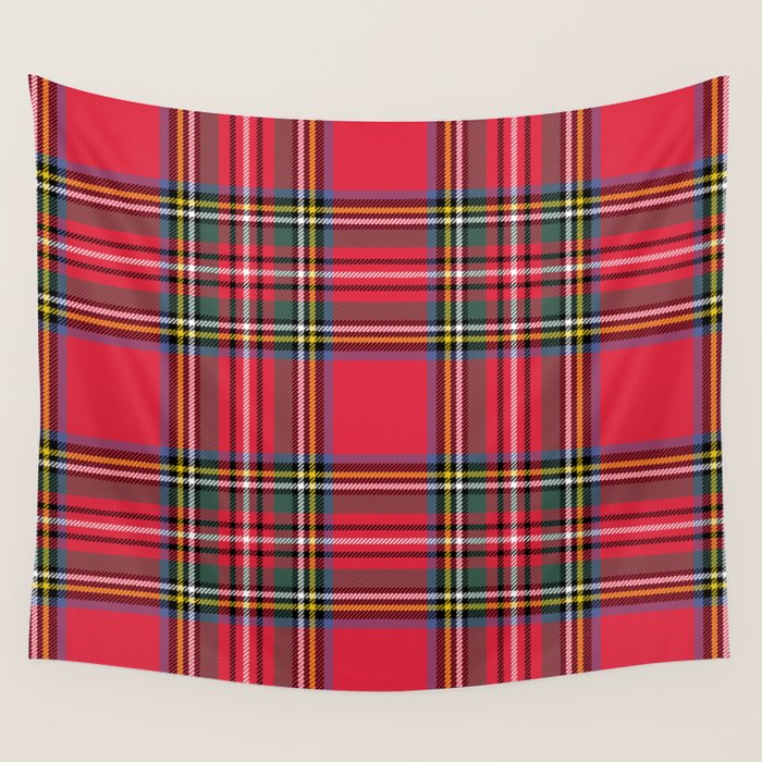 Red Tartan Wall Tapestry Gallery Image 4