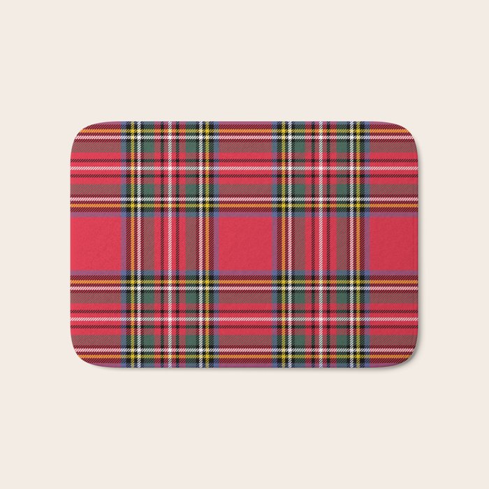 Red Tartan Bath Mat Gallery Image 1