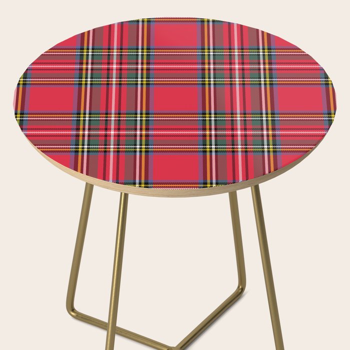 Red Tartan Side Table Gallery Image 2