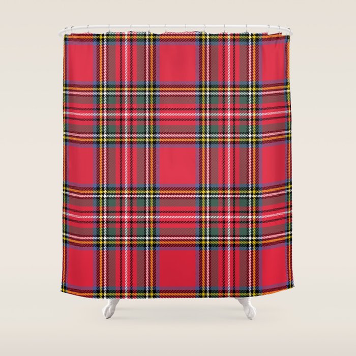 Red Tartan Shower Curtain Gallery Image 1