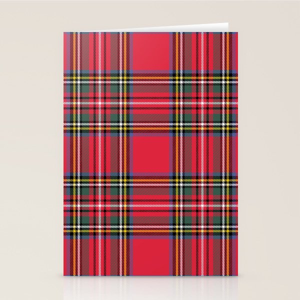 Red Tartan Stationery Card Gallery Image 2