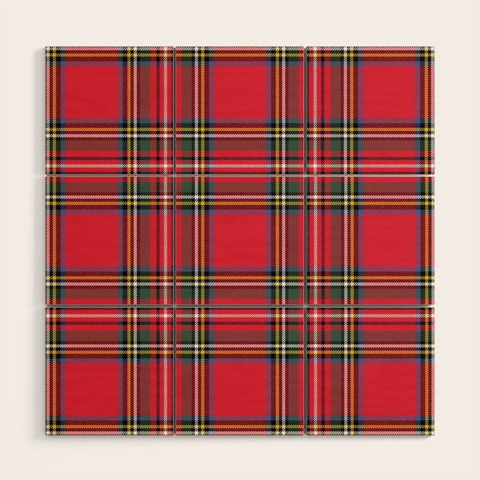Red Tartan Wood Wall Art Gallery Image 1