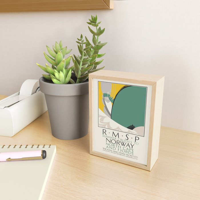 Summer Cruises to Norway - Vintage travel poster, 1930 Mini Art Print Gallery Image 2