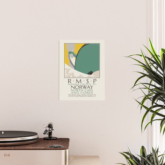 Summer Cruises to Norway - Vintage travel poster, 1930 Poster Gallery Image 2