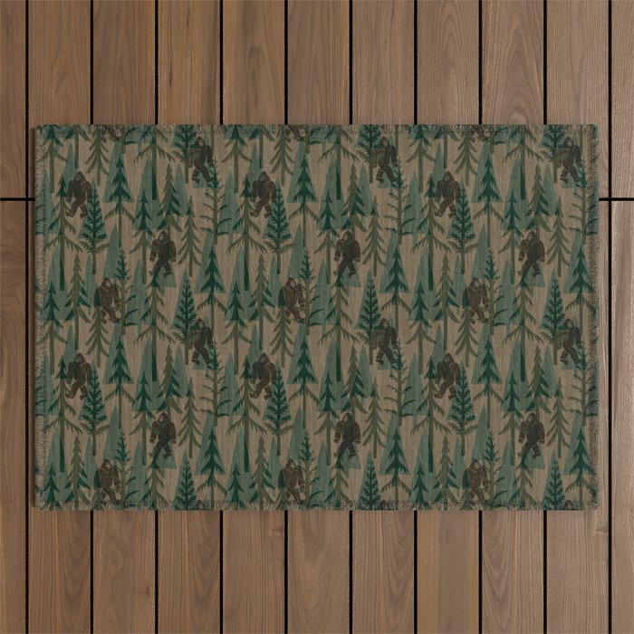 Subtle Sasquatch - Camouflage  Outdoor Rug Gallery Image 1