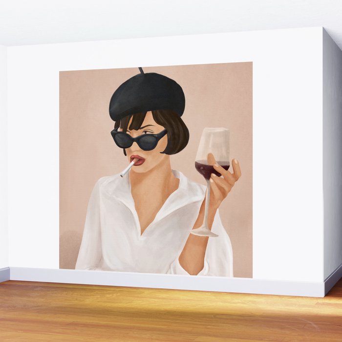 Glass of wine Wall Mural Gallery Image 2