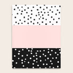 Pink white black watercolor polka dots Notebook Gallery Image 4