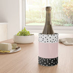 Pink white black watercolor polka dots Wine Chiller Gallery Image 4