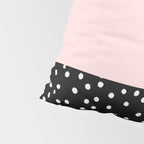 Pink white black watercolor polka dots Pillow Sham Gallery Image 4