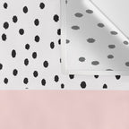 Pink white black watercolor polka dots Wall Tapestry Gallery Image 3