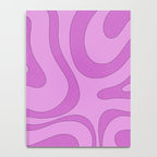 Modern Retro Liquid Swirl Funky Abstract Pattern in Danish Pastel Purple Notebook Gallery Image 4