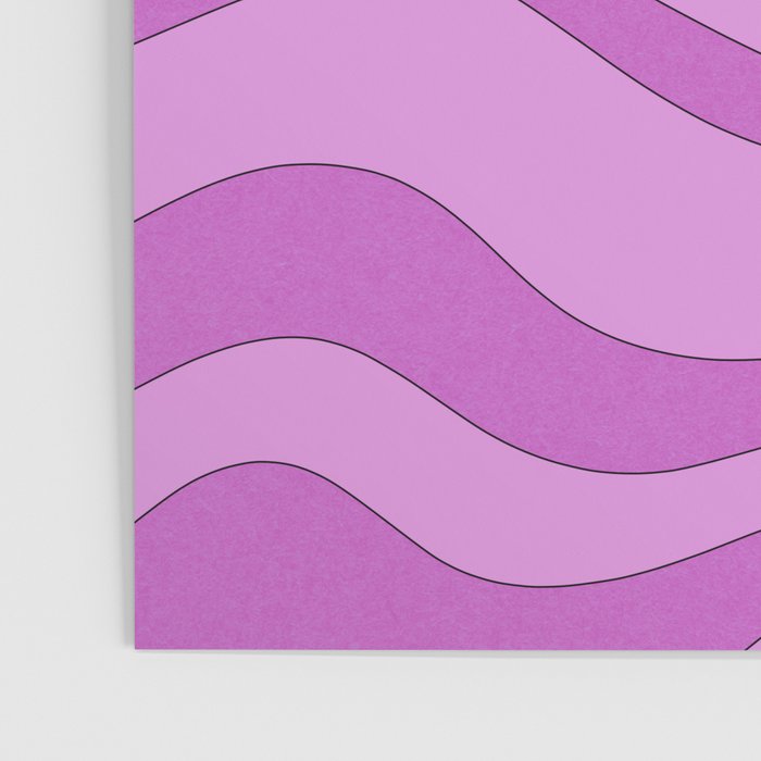 Modern Retro Liquid Swirl Funky Abstract Pattern in Danish Pastel Purple Poster Gallery Image 3