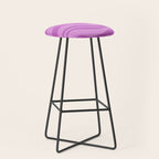 Modern Retro Liquid Swirl Funky Abstract Pattern in Danish Pastel Purple Stool Gallery Image 1