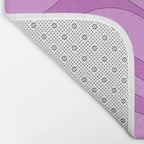 Modern Retro Liquid Swirl Funky Abstract Pattern in Danish Pastel Purple Bath Mat Gallery Image 2